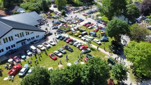Luftbild vom Oldtimertreffen in Saalhausen